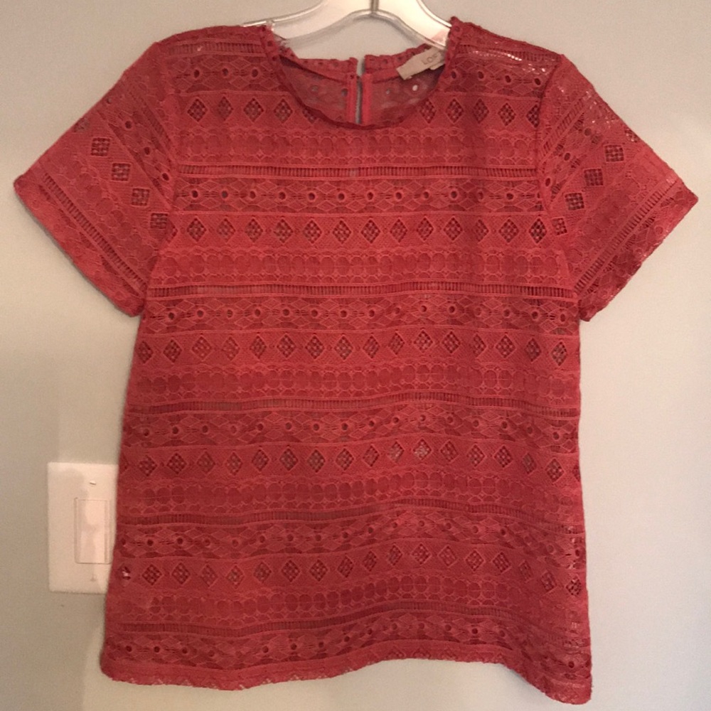 LADIES TOP RASPBERRY PINK LACE XS PETITE